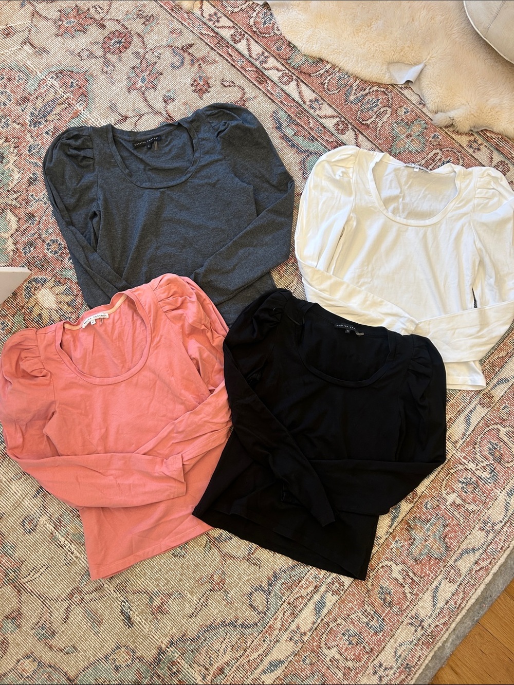 English Factory long sleeve cotton shirt puff sleeve bundle of 4!
